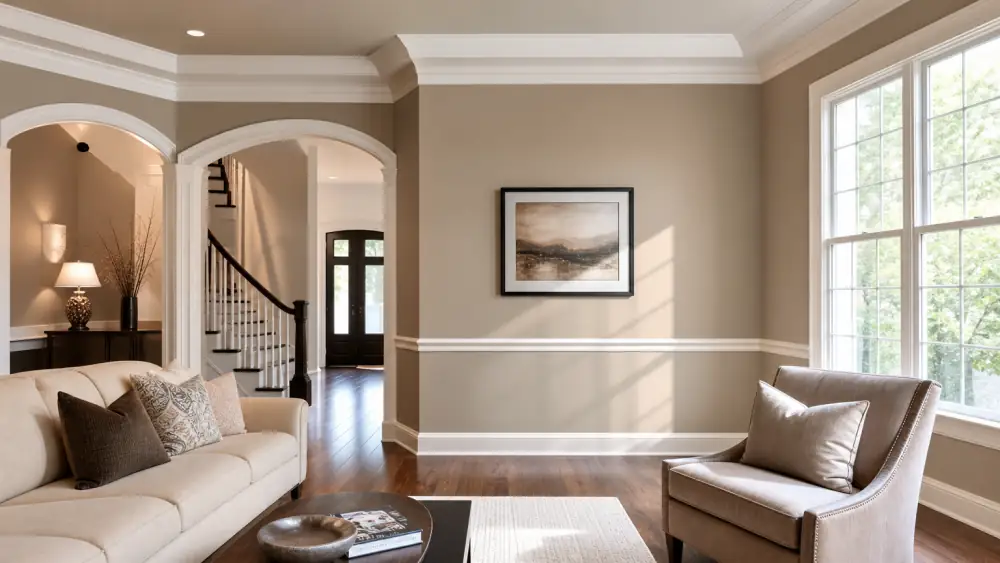 Living room painted by LVS Custom Paints